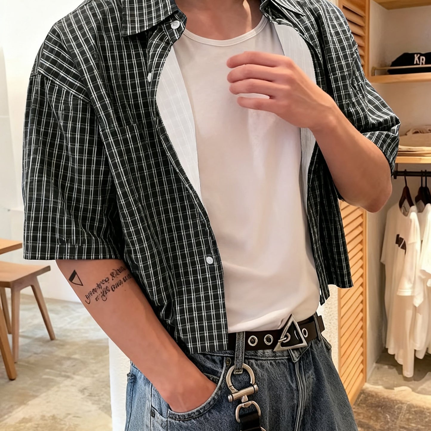 Gingham Short Sleeve Shirt