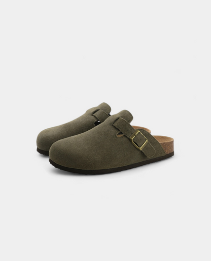 Dune Suede Clogs